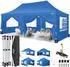 COBIZI Faltpavillon 3x6m blau, wasserdicht, UV-Schutz, 6 Seitenwände
