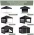 LuxusKollektion Faltpavillon 3x3m wasserdicht, UPF 50+, schwarz, mit 4 Seitenwänden