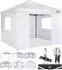 LuxusKollektion Faltpavillon 3x3m weiß, wasserdicht, UV-Schutz 50+, 4 Seitenteile