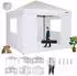 COBIZI Faltpavillon 3x3m wasserdicht mit 4 Seitenteilen, weiß