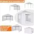 COBIZI Faltpavillon 3x3m wasserdicht mit 4 Seitenteilen, weiß