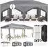 LuxusKollektion Faltpavillon 3x6m grau, 6 Seitenteile, wasserdicht, UV-Schutz 50+