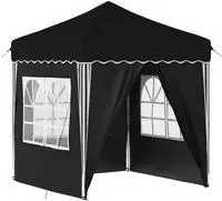 vidaXL Pop-up Partyzelt 195 x 195 x 245 cm Schwarz Oxford-Stoff