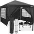 COBIZI Faltpavillon 3x3m wasserdicht UV50+ mit 4 Seitenwänden, schwarz