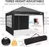COBIZI Faltpavillon 3x3m wasserdicht UV50+ mit 4 Seitenwänden, schwarz