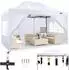 LuxusKollektion Faltpavillon 3x4,5m wasserdicht UV-Schutz 50+ mit 4 Seitenteilen, weiß