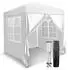 LuxusKollektion Faltpavillon 2x2m, wasserdicht, höhenverstellbar, grau, 4 Seitenteile (216216)