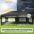 Gerster Pop-Up-Pavillon 3x6m, 6 Seitenwände, UV-Schutz 50+, schwarz