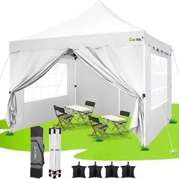 LuxusKollektion Faltpavillon 3x3m wasserdicht mit 4 Seitenteilen UV-Schutz 50+ (216103)