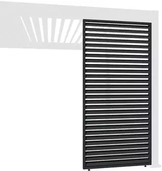 Weide Horizontale Lamellenwand f&uuml;r Pergola, Aluminium, anthrazit, 83x235cm