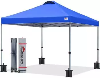 LuxusKollektion Pop-up-Pavillon 2,5x2,5m blau, h&ouml;henverstellbar, UPF50+