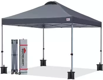 LuxusKollektion Pop-up Pavillon 2,5x2,5m anthrazit, 3-fach h&ouml;henverstellbar, UPF50+, wasserabweisend