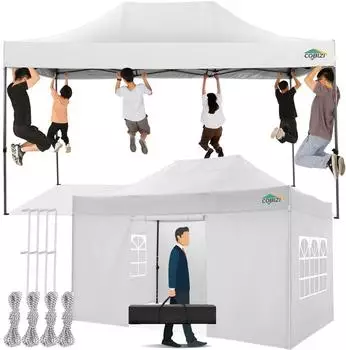 LuxusKollektion Faltpavillon 3x4,5m wei&szlig;, 4 Seitenw&auml;nde, wasserdicht