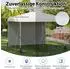 Costway Pop-up-Pavillon 3x3m mit Seitenwand UPF50+ weiß