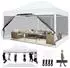 COBIZI Faltpavillon 3x4,5m wasserdicht mit Moskitonetz, Anti-UV, weiß