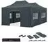 VONROC Pavillon 6x4,5m EasyUp mit Seitenwänden, grau, UV50+ (S3_PT502XX_GREY)