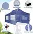 LuxusKollektion Faltpavillon 3x6m wasserdicht UV-Schutz mit 6 Seitenwänden, dunkelblau