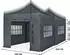 VONROC Easy-Up Faltpavillon 6x3m grau, mit Seitenwänden, UV50+ (S5_PT501XX_GREY)