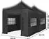 VONROC Faltpavillon 6x3m mit Seitenwänden, schwarz (S5_PT501XX_BLACK)