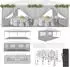LuxusKollektion Faltpavillon 3x6m Pop-up Stahlrahmen UV-Schutz 50+ mit 6 Seitenteilen