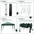 LuxusKollektion Faltpavillon 3x3m Pop-up, Stahlrahmen, wasserdicht, UV-Schutz 50+, grün