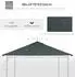 OKWISH Ersatzdach für Pavillon 298x295cm, Polyester, dunkelgrau