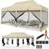 COBIZI Faltpavillon 3x6m Pop-Up, 6 Seitenwände, 420D Oxford, khaki