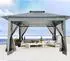COBIZI Pop-Up Pavillon 3x3m Doppeldach mit Moskitonetz, dunkelgrau