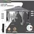COBIZI Pop-Up Pavillon 3x3m Doppeldach mit Moskitonetz, dunkelgrau