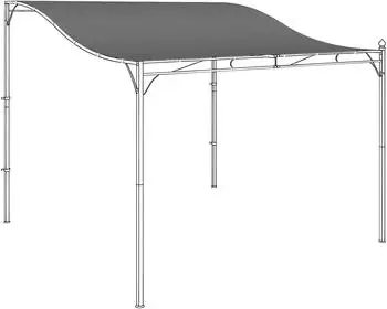 Outsunny Ersatzdach f&uuml;r Pergola 3x3m, 298x293cm, dunkelgrau (DE84C-731V00CG0431)