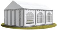 Festzelt Partyzelt 4x6 M Premium, Hochwertige Pvc Plane 750 N In Grau-wei&szlig; 100%