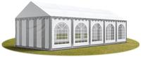 Festzelt Partyzelt 4x10 M Premium, Hochwertige Pvc Plane 750 N In Grau-wei&szlig;...