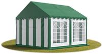Party-zelt Festzelt 4x4 M Garten-pavillon -zelt Pvc Plane 700 N In Gr&uuml;n-wei&szlig;