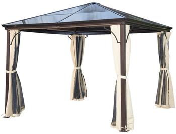 Outsunny Luxus Pavillon mit lichtdurchlässigem PC Dach