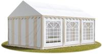 Party-zelt Festzelt 3x6 M Garten-pavillon -zelt Pvc Plane 700 N In Beige-wei&szlig;