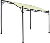 Degamo - Anbaupavillon Mantova 3x2,5 Meter, Stahl Dunkel, Plane Pvc-beschichtet &Eacute;cru