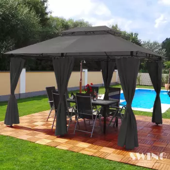 Groupon Goods Minzo 3,00 x 4,00 m inkl. Seitenteile anthrazit
