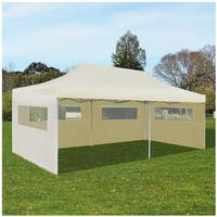 vidaXL Pop-Up-Partyzelt Faltbar Creme 3&times;6 m