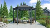 Palram - Canopia PA703445, Palram - Canopia Aluminium Pavillon Roma | Anthrazit 