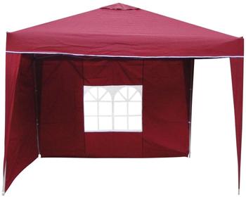 Linder Exclusiv Alu Pop-Up Faltpavillon mit Seitenteilen 3 x 3 m rot