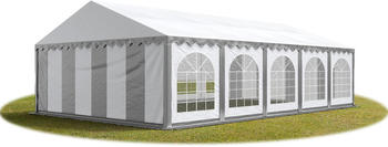Toolport Partyzelt Premium 5 x 10 m grau-weiß