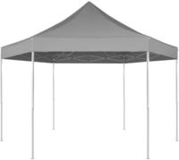 vidaXL Pop-Up-Partyzelt Hexagonal Faltbar Grau 3,6x3,1 m