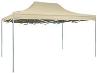 vidaXL Profi-Partyzelt Faltbar 3&times;4 m Stahl Creme