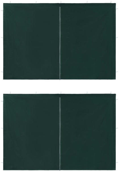 vidaXL Partyzelt-Seitenwände 2 Stück mit Reißverschluss Grün