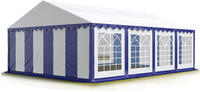 Party-zelt Festzelt 5x8 M Garten-pavillon -zelt Pvc Plane 700 N In Blau-wei&szlig;