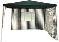 Trendline - Pavillon 3x3 M Gr&uuml;n-wei&szlig; Inkl. 2 Seitenteile Gartenpavillon...