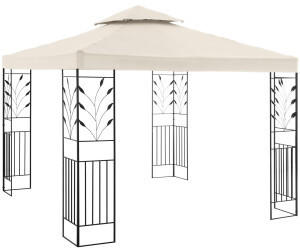 Uniprodo Gartenpavillon 300 x 300 cm creme (10250036)