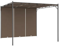vidaXL Gartenpavillon mit Seitenvorhang 3x3x2,25 m Taupe