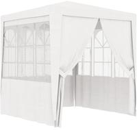 vidaXL Profi-Partyzelt mit Seitenw&auml;nden 2,5x2,5 m Wei&szlig; 90 g/m&sup2;