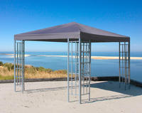 Rank Pavillon 3x3m Metall Garten Partyzelt Anthrazit Ral 7012